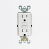 Toma Doble Falla Tierra Blanca, 15A, Ref GFNT1-W, Marca Leviton (O)