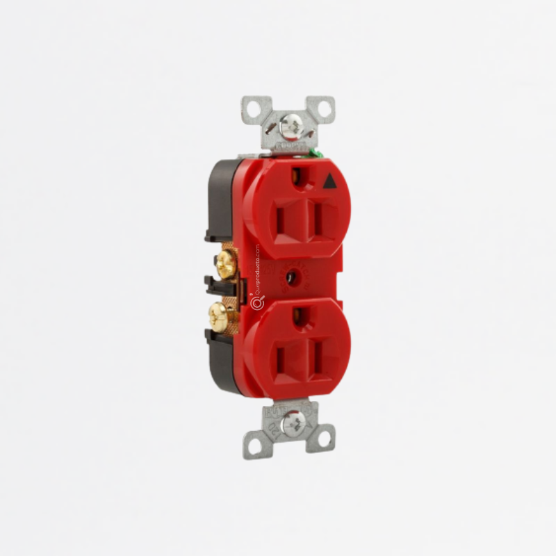 Toma Doble Polo a Tierra Aislado Naranja (sin tapa), 15A 125V, Ref WDIG5262RN, Marca Eaton (Bajo Pedido)