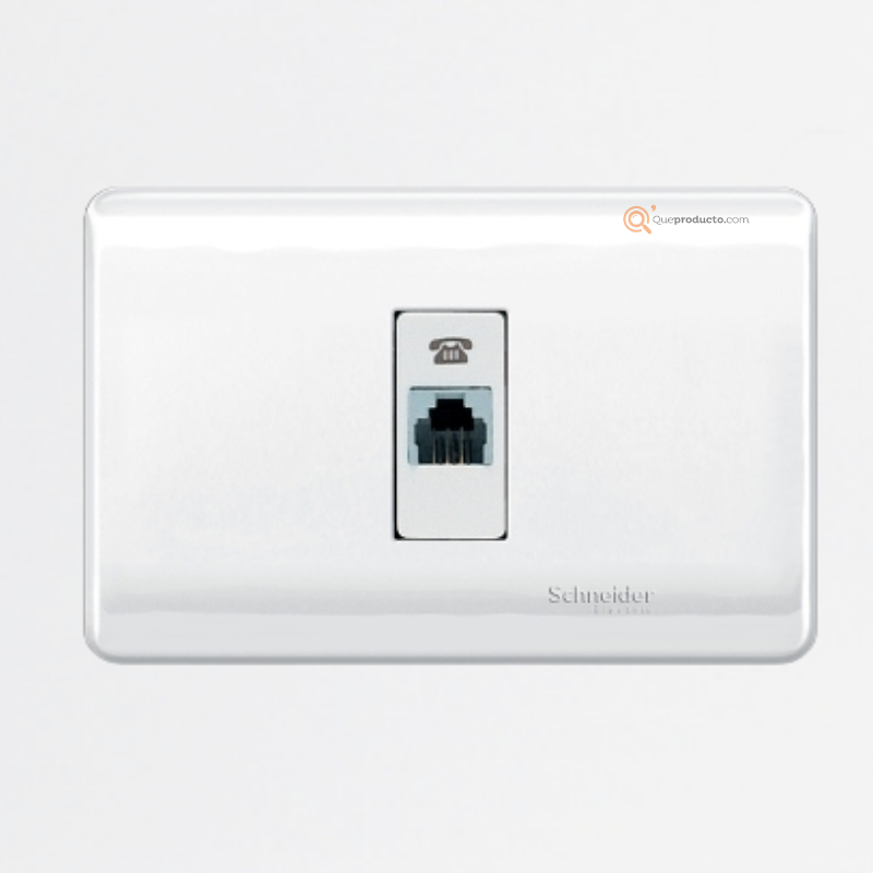 Toma Sencilla de Datos Genesis RJ11 Blanco MWD130317720, Marca Schneider (Bajo Pedido)