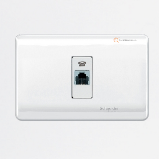 Toma Sencilla de Datos Genesis RJ11 Blanco MWD130317720, Marca Schneider (Bajo Pedido)