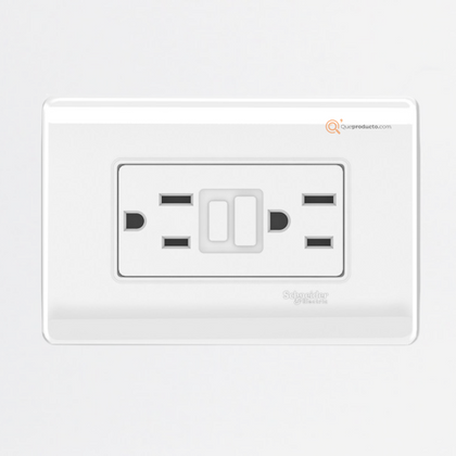 Tomacorriente D. GFCI Genesis 15A 125V 2Polos+Tierra 50/60Hz, Ref MWD130317552, Marca Schneider (O)