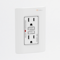 Tomacorriente Doble GFCI Miluz 20A 125V 2Polos+Tierra 50/60Hz S3B10310, Marca Schneider (Bajo Pedido)