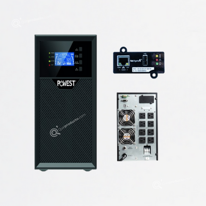 UPS Mono OnLine 3KVA, 4 Salidas NEMA 5-15R+4 NEMA 5-20R, 2700W, Ref NUOLT-7283, Marca Powest (O)