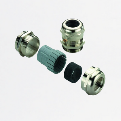 Prensaestopa recto, M 20, 8 mm, IP68, IP69K, laton, niquelado, Ref 1772220000, Marca WeidMüller (O)