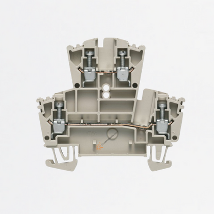 Borne, Conx brida-tornillo, Beige oscuro, 2. mm², 400V, TS 35, Ref 1021500000, Marca WeidMüller (O)