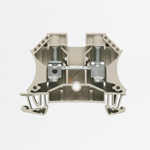 Bloque, Conx brida-tornillo, Beige oscuro, 10mm², 1000V, TS 35, Ref 1020300000, Marca WeidMüller (Bajo Pedido)