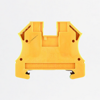 Borne, Conx brida-tornillo, Verde/amarillo, 10mm², 800V, TS 35, Ref 1010300000, Marca WeidMüller (O)