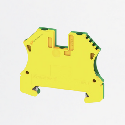 Borne, Conx brida-tornillo, Verde/amarillo, 4 mm², 800 V, TS 35, Ref 1010100000, Marca WeidMüller