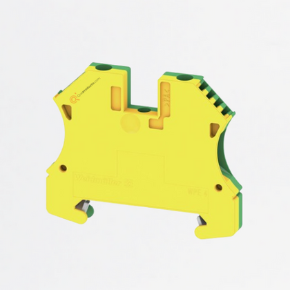 Borne, Conx brida-tornillo, Verde/amarillo, 4 mm², 800 V, TS35, Ref 1010100000, Marca WeidMüller (O)