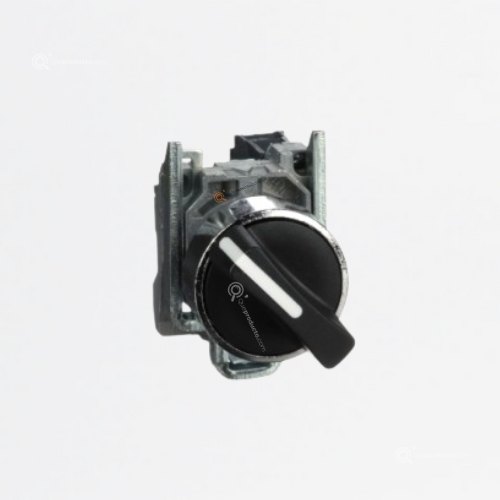 Interruptor Selector Negro Ø 22mm, 2 Posiciones, 1 NA, Ref XB4BD21, Marca Schneider (Bajo Pedido)