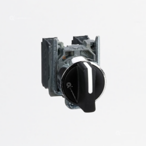 Interruptor Selector Negro Ø 22mm, 3 Posiciones, 2 NA, Ref XB4BD33, Marca Schneider (Bajo Pedido)