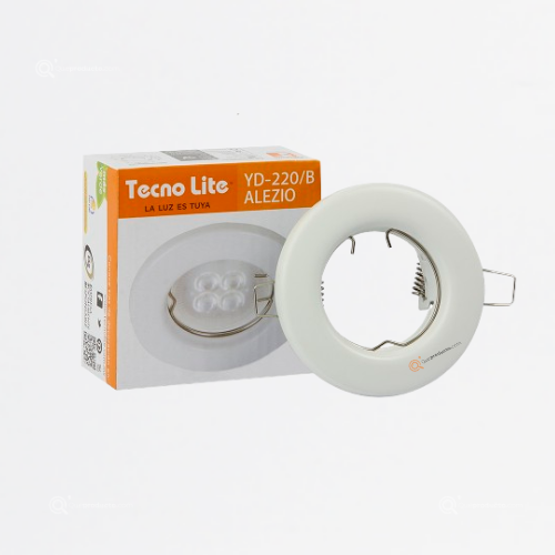 Chasis Bala MR16, Aluminio Blanca Max 50W, base Sugerida GU10, Ref YD-220/B, Marca Tecnolite (Bajo Pedido)