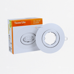Chasis Bala MR16 ACERRA Blanca Max 50W, base Sugerida GU10, Ref YD-360/B, Marca Tecnolite (Bajo Pedido)