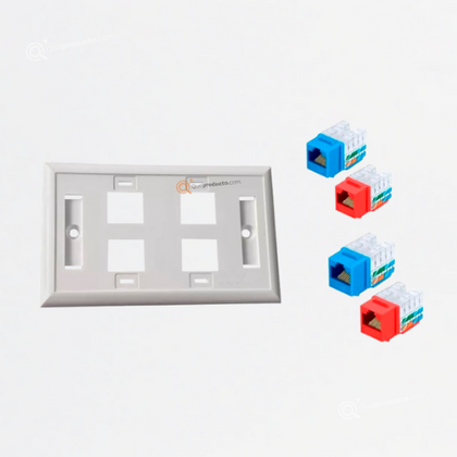 Face Plate Cuadruple, Ref NFPC-0006, Marca Powest (O)