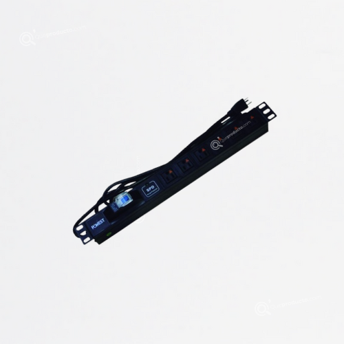 Multitoma Tierra Aislada PDU Negra, 6 Salidas 120V, Ref NMULT-2289, Marca Powest (Bajo Pedido)