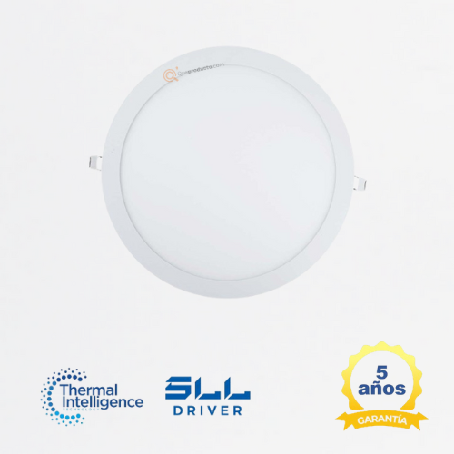 LED Panel redondo 24W incrustar, 6500k, 1920 lm, IRC 80, 120G, 100-240V, Marca Royal Lighting (S)