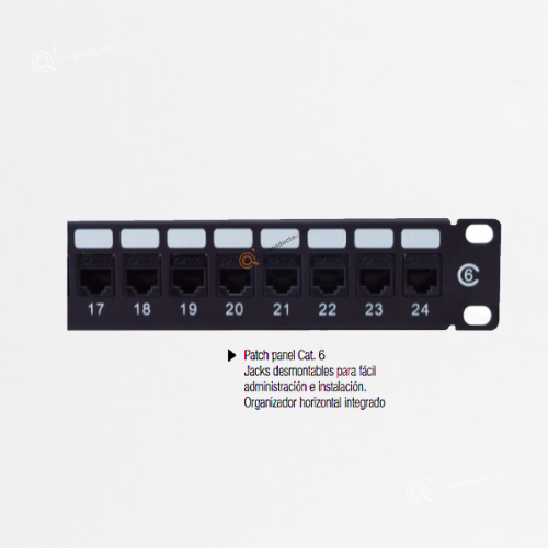 PATCH PANEL C6 24 PUERTOS 1U NICOMAR