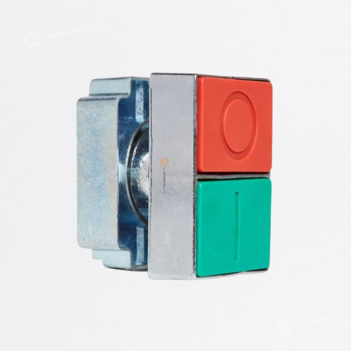 Pulsador Doble Saliente, 22mm Verde-Rojo, Metálico Sin Base Sin Bloques, Ref SLMDN, Marca Steck (Bajo Pedido)